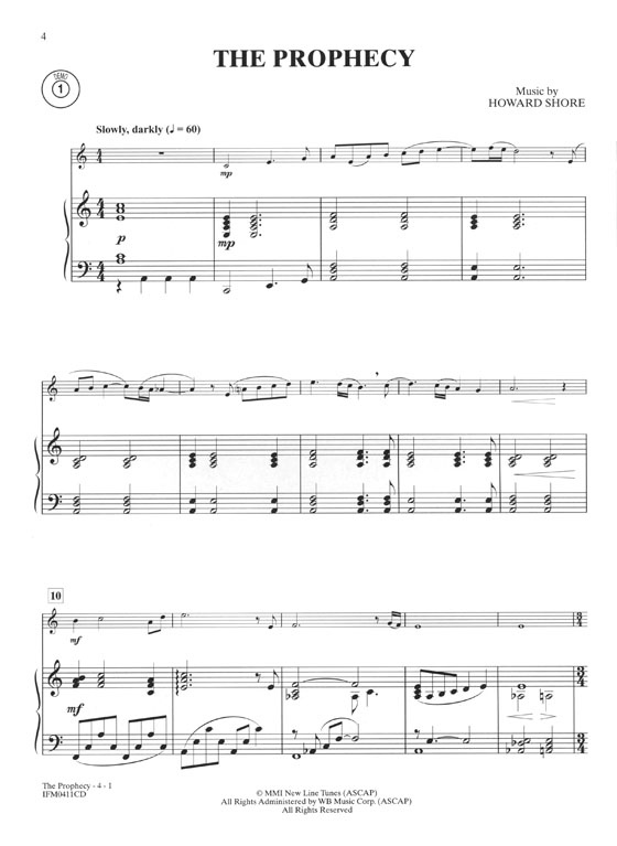 The Lord of the Rings Instrumental Solos , Piano Accompaniment, Level 2-3