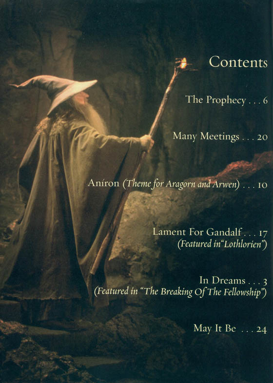 The Lord of the Rings: The Fellowship of the Ring Piano／Vocal／Chords