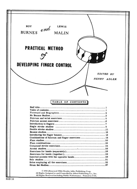 Burnes & Malin Practical Metho of Developing Finger Control