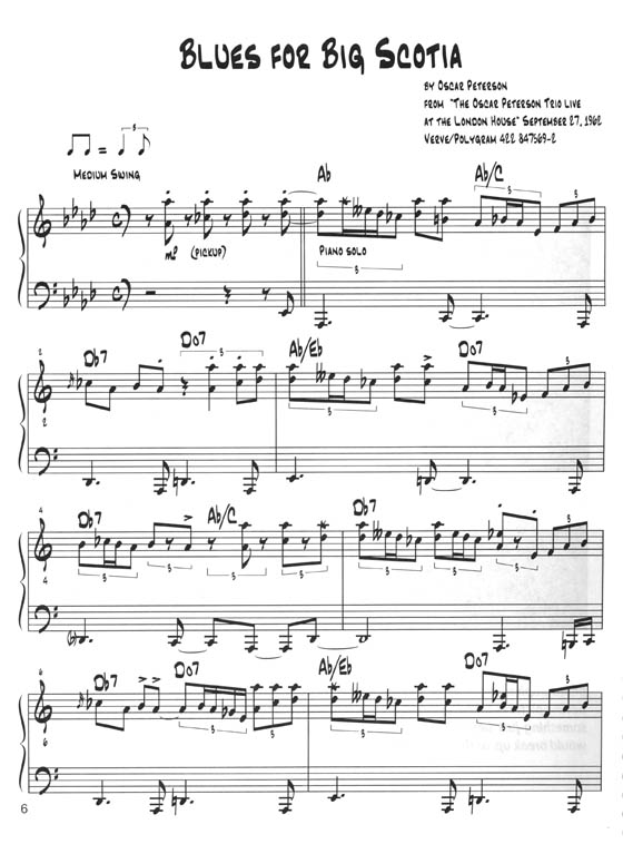 Oscar Peterson Note for Note Transcriptions of Classic Recordings! Piano