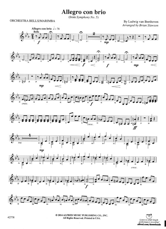 Classic Mallet Trios-Beethoven (4 Classics Arranged for Orchestra Bells, Vibraphone, and Marimba)