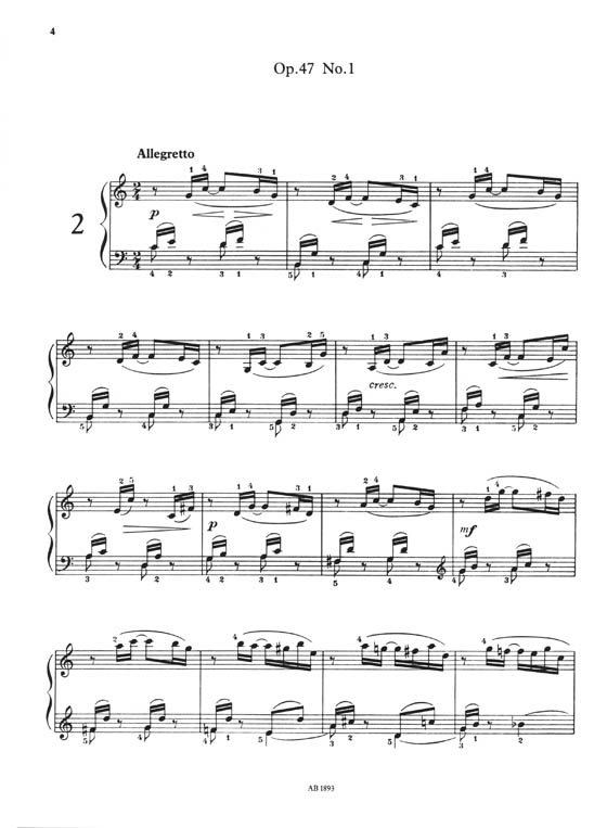 Heller: 20 Miscellaneous Studies from Op.45, 46, 47, 81, 90, 125 Easier Piano Pieces No.40
