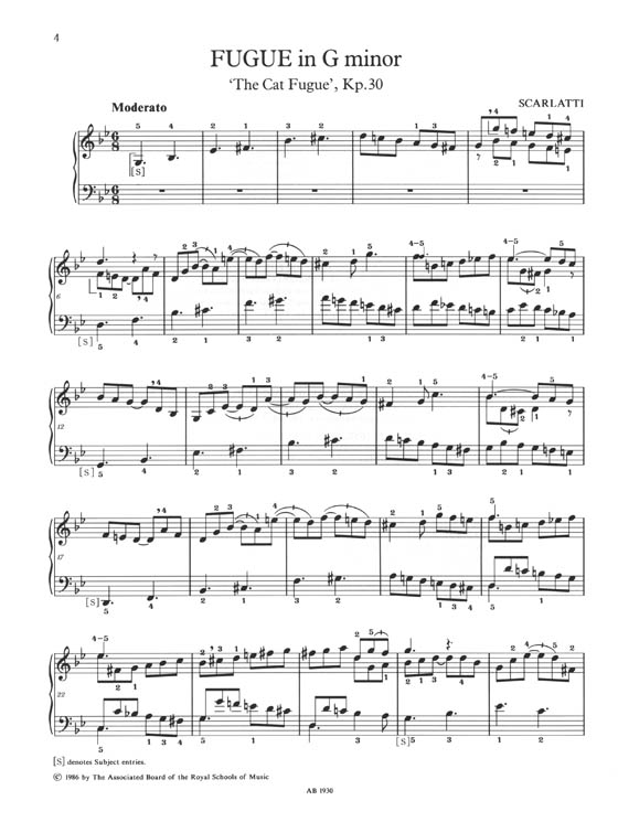 Scarlatti: The Five Fugues 'The Cat Fugue', Kp. 30 & Kp. 41, 58, 93, 417