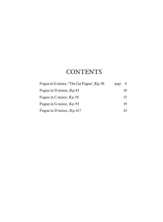 Scarlatti: The Five Fugues 'The Cat Fugue', Kp. 30 & Kp. 41, 58, 93, 417