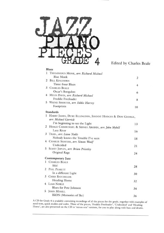 Jazz Piano Pieces Grade 4