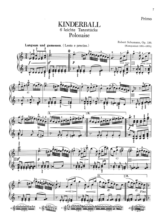 Schumann シューマン こどもの舞踏会(連弾) for Piano