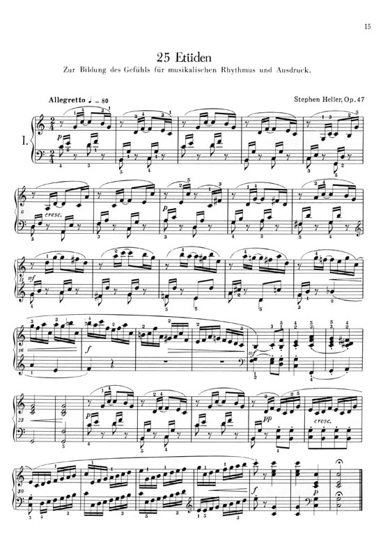 Hellerヘラー／リズムと表現のための練習曲（解説付）／全音ピアノライブラリー