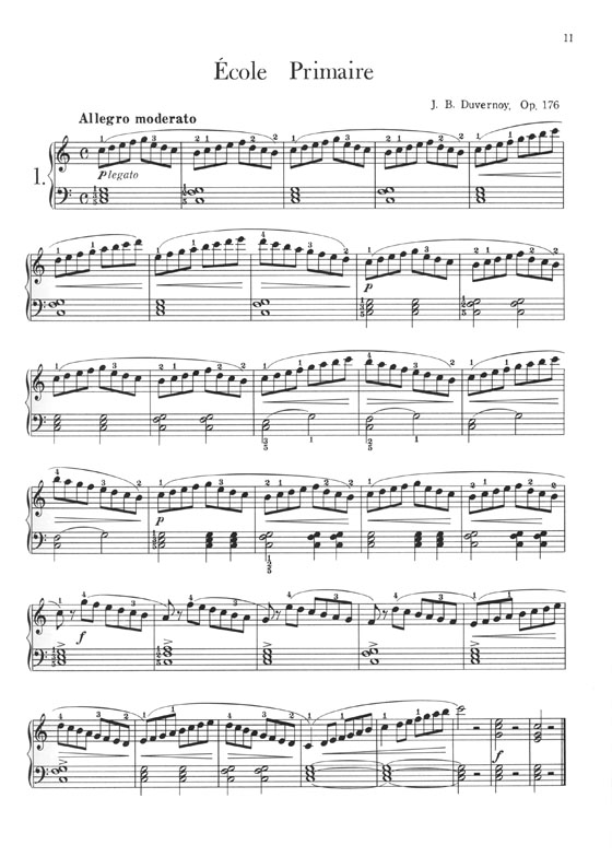 176,　Duvernoy　Op.　Mécanisme　École　Primaire　2つの練習曲　Op.　École　120／デュベルノア　du　for