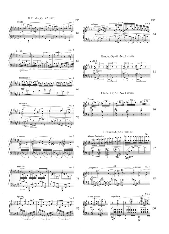 Scriabin【Piano Works Vol. 1】Complete Etudes Op.2-1,Op.8,Op.42,Op.49-