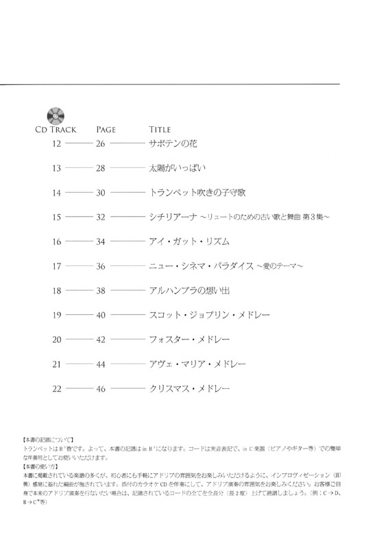 かっこよく聞かせたい! 本番で使えるカラオケCD付 トランペット名曲選 Popular Tunes for Trumpet