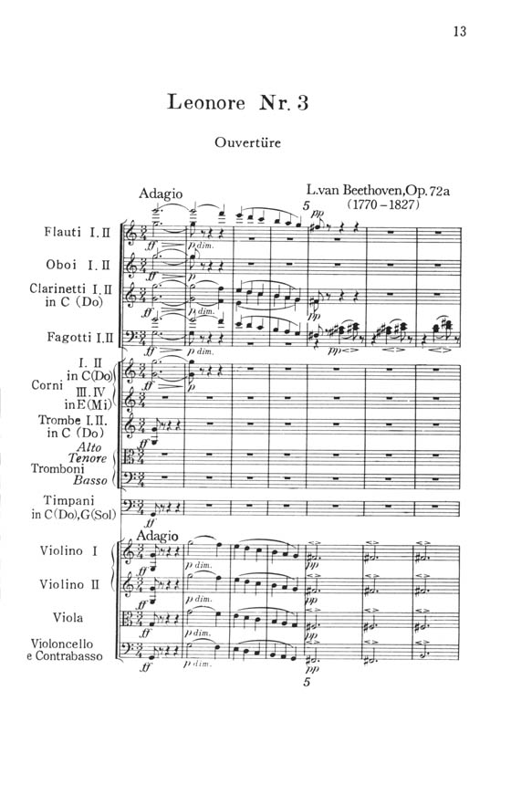 Beethoven【Leonore Nr.3 op.72a】ベートーベン／レオノーレ 第3番 序曲 Op.72a