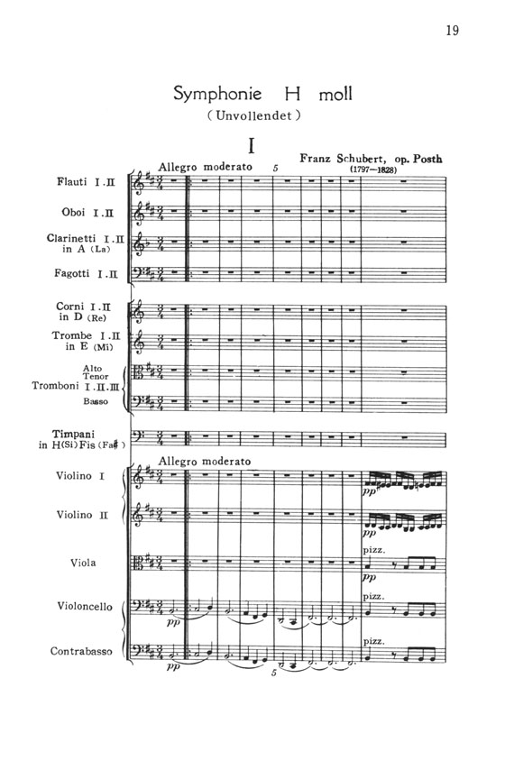 Schubert Symphonie 8 h moll Op. Posth／シューベルト 交響曲第八番 ロ短調 「未完成」