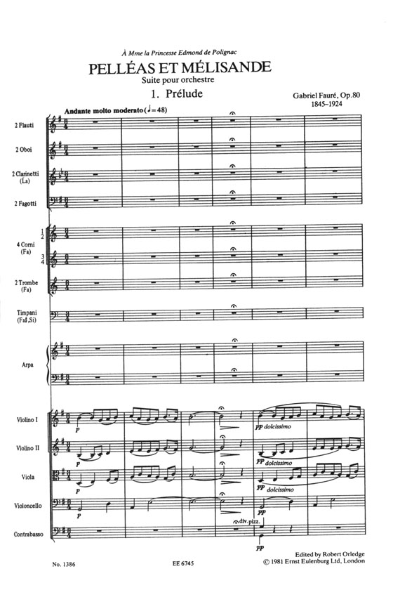 Fauré フォーレ 組曲《ペレアスとメリザンド》 Fauré フォーレ 組曲《ペレアスとメリザンド》