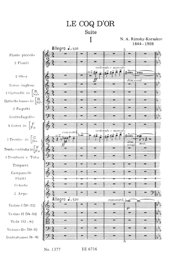 Rimsky-Korsakov "The Golden Cockerel" Le Coq D'or Suite／リムスキー＝コルサコフ 組曲《金鶏》