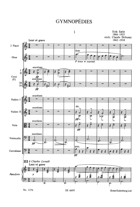 Satie 3 Gymnopédies/サティ 3つのジムノペディ Satie 3 Gymnopédies/サティ 3つのジムノペディ