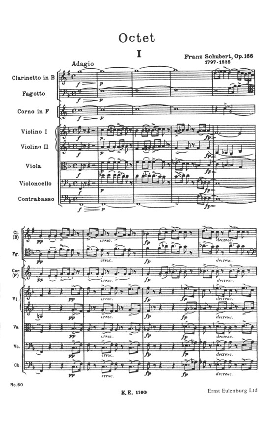 Schubert Octet D803／シューベルト 八重奏曲 ヘ長調 D803