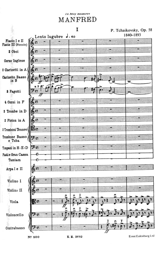 Tchaikovsky Manfred Symphony Op. 58/チャイコフスキー マンフレッド交響曲 Tchaikovsky Manfred Symphony Op. 58/チャイコフスキー マンフレッド交響曲