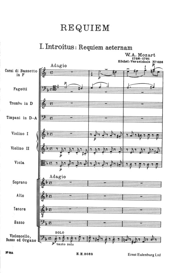 Mozart Requiem D minor K 626／モーツァルト レクイエム