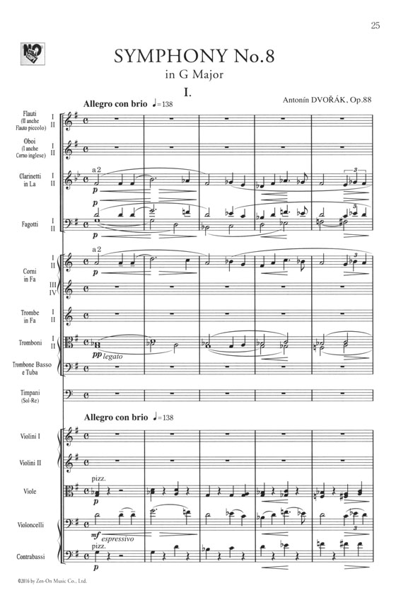 Dvorák ドヴォルジャーク 交響曲 第8番 ト長調 作品88 Dvorák ドヴォルジャーク 交響曲 第8番 ト長調 作品88