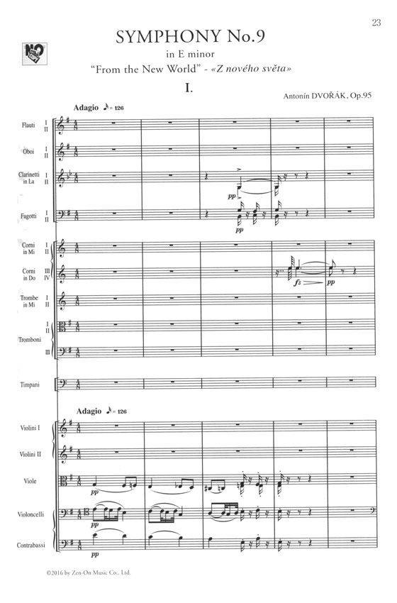 Dvorák ドヴォルジャーク 交響曲第9番 ホ短調 作品95《新世界から》