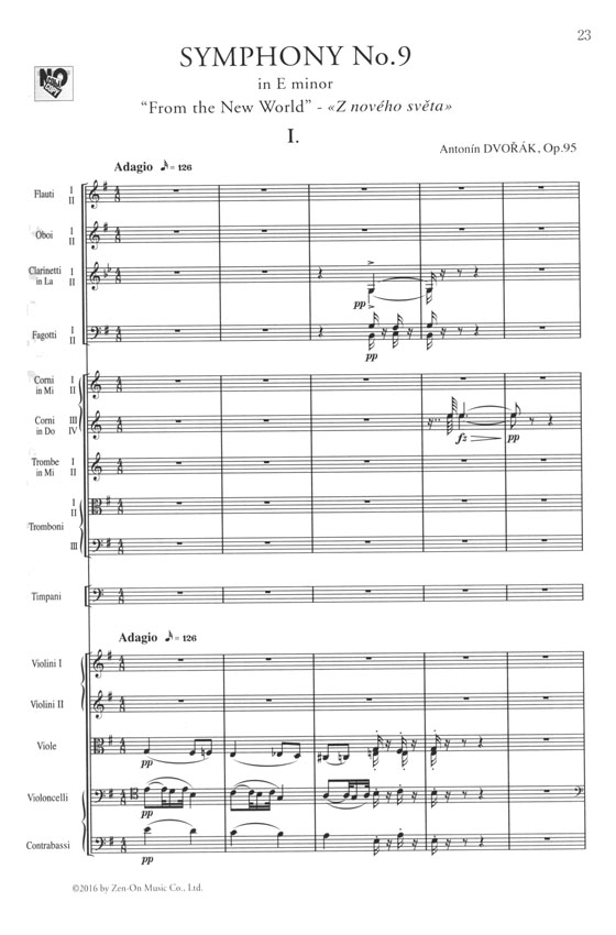 Dvorák ドヴォルジャーク 交響曲第9番 ホ短調 作品95《新世界から》 Dvorák ドヴォルジャーク 交響曲第9番 ホ短調 作品95《新世界から》
