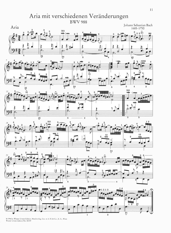 J.S. Bach, Goldberg-Variationen BWV 988／バッハ ゴルトベルク変奏曲 BWV 988 for Piano