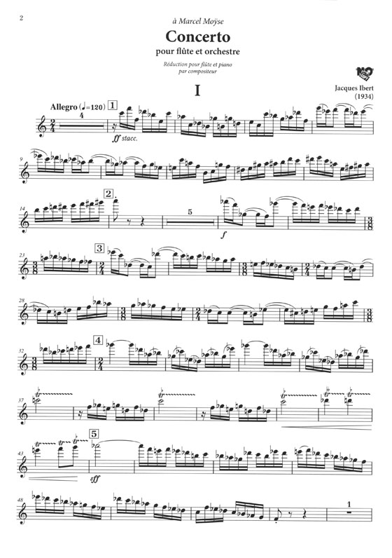 Ibert Concerto pour Flûte et Orchestre & Entr' acte & Pièce／イベール フルート協奏曲 付・間奏曲、小品