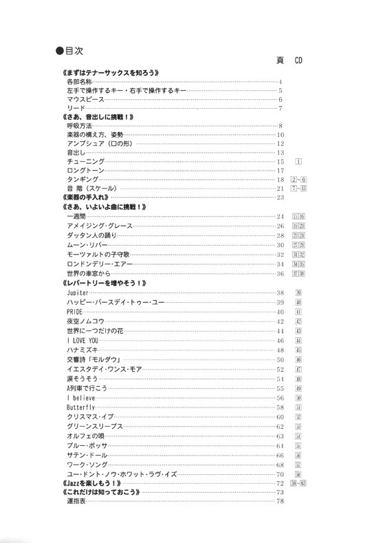 Tenor Saxophone Method 見て聴いて必ず吹ける テナー・サックス入門 Tenor Saxophone Method 見て聴いて必ず吹ける テナー・サックス入門