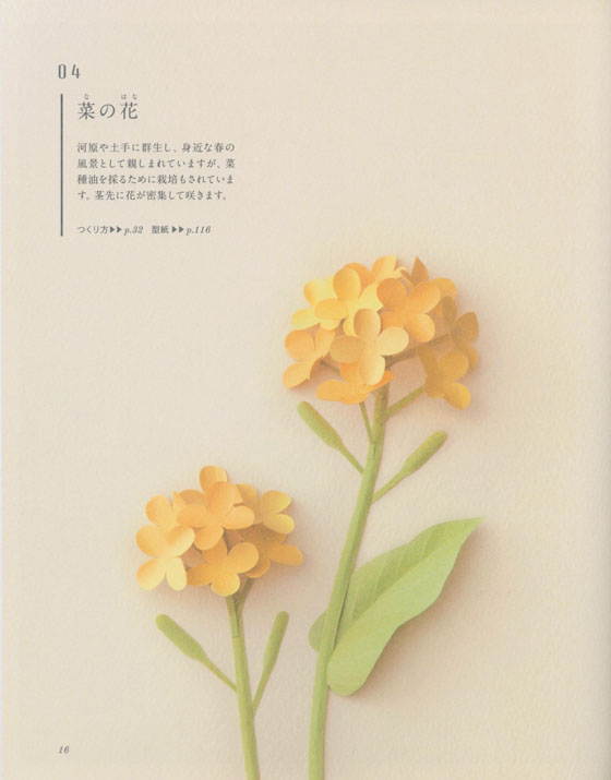 野の花の立体切り紙