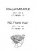 ピアノ・ピース (ピアノ・ソロ／ピアノ弾き語り) Utauyo!!MIRACLE／NO,Thank You!