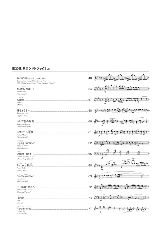 ピアノ曲集【紅の豚】Image Album & Sound Track