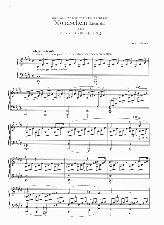 L. van Beethoven ピアノ‧ソナタ 第14番「月光」 【ベートーヴェン】 The Classic Piano Piece