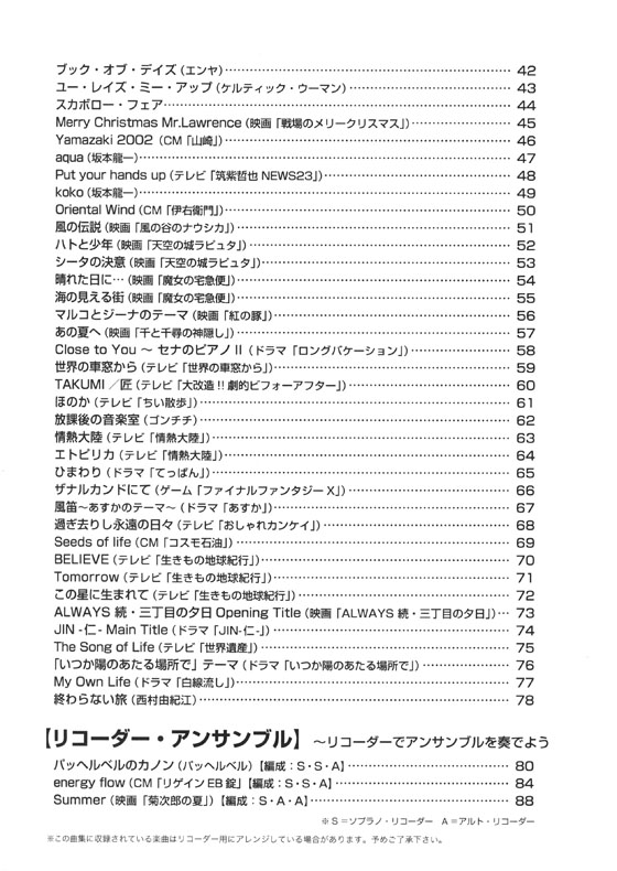 やさしく楽しく吹ける ソプラノ・リコーダーの本 心に響く癒しのメロディー編