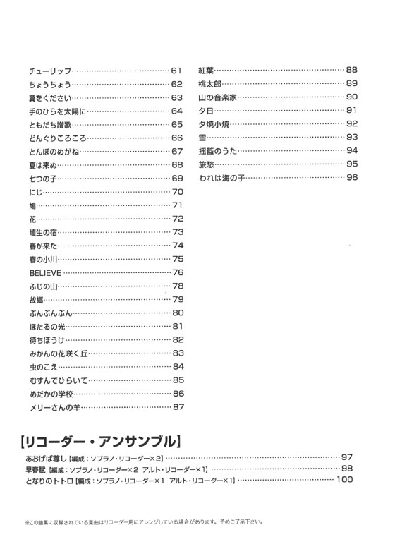 ソプラノ・リコーダーでやさしく楽しく吹ける 楽しい童謡・唱歌集