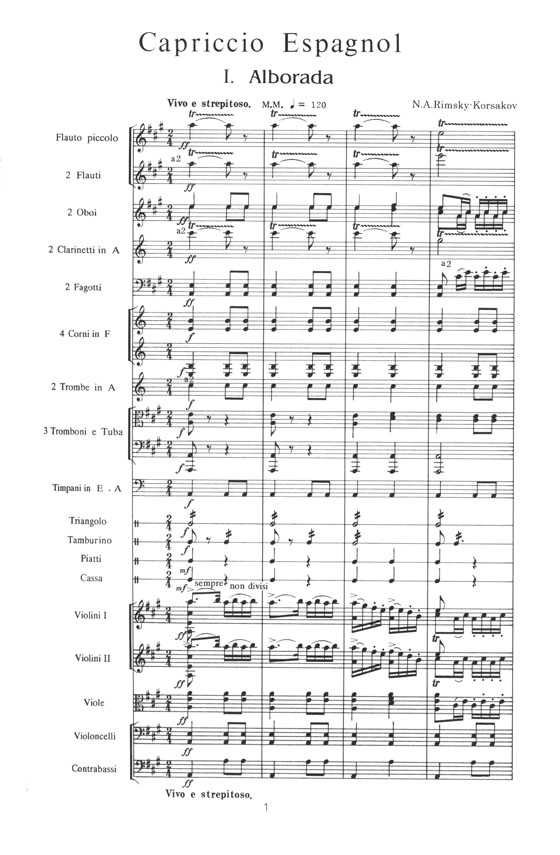 Rimsky-Korsakov Capriccio Espagnol Op. 34 スペイン奇想曲