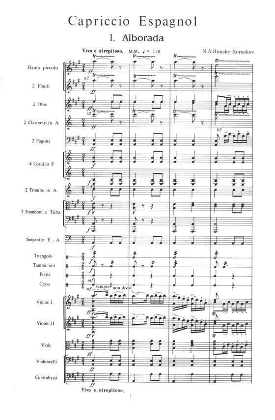 Rimsky-Korsakov Capriccio Espagnol Op. 34 スペイン奇想曲 Rimsky-Korsakov Capriccio Espagnol Op. 34 スペイン奇想曲