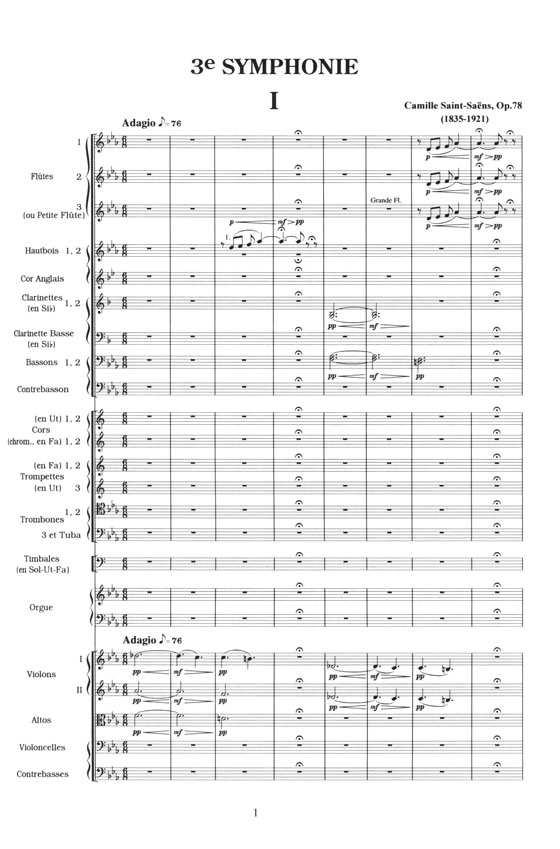 Saint-Saëns 3e Symphonie en ut mineur Op. 78/交響曲第3番 ハ短調《オルガン付》 Saint-Saëns 3e Symphonie en ut mineur Op. 78/交響曲第3番 ハ短調《オルガン付》