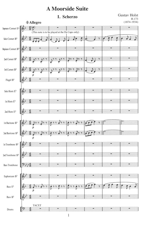 Holst A Moorside Suite for Brass Band ムーアサイド組曲 Holst A Moorside Suite for Brass Band ムーアサイド組曲
