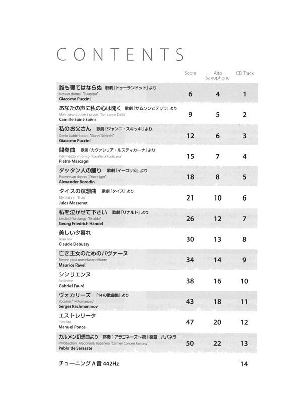 伴奏CD付 アルトサックス・アルバム クラシック名曲選