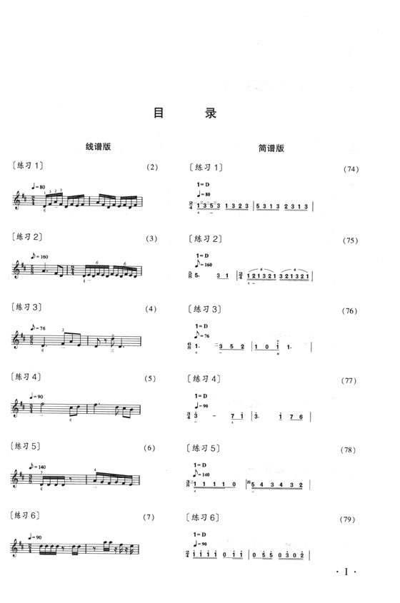 琵琶左手活指訓練五十首 簡、線譜版 (簡中)