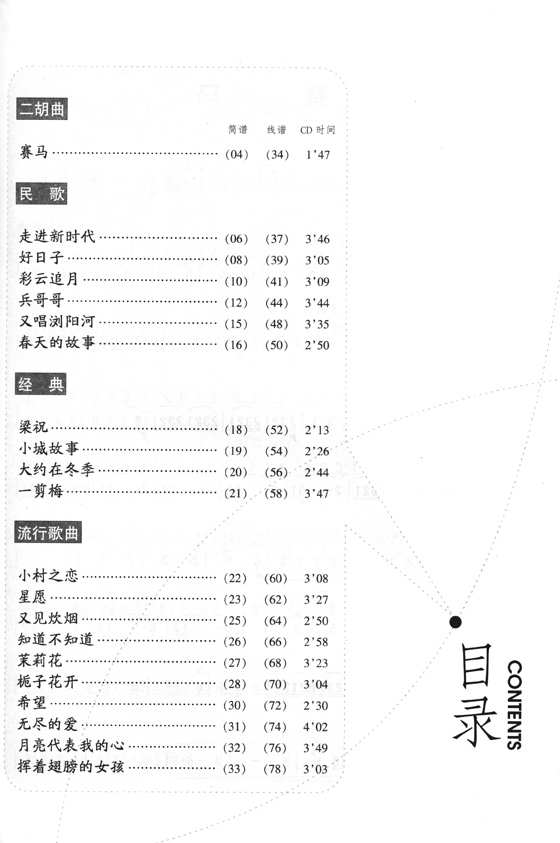 流行歌曲改編的二胡曲集  梔子花開 (簡中)