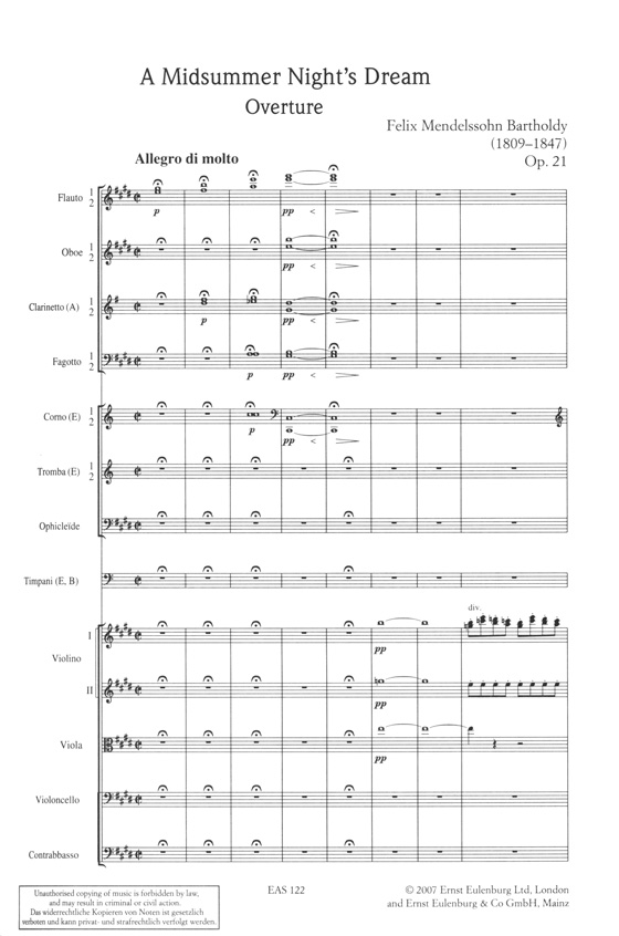 Mendelssohn 門德爾松 兩首序曲《仲夏夜之夢》Op.21, 《赫布利底群島》Op.26【奧伊倫堡 CD+總譜 22】 (簡中) Mendelssohn 門德爾松 兩首序曲《仲夏夜之夢》Op.21, 《赫布利底群島》Op.26【奧伊倫堡 CD+總譜 22】 (簡中)