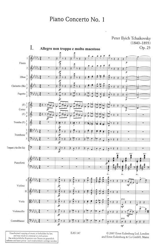 Tchaikovsky 柴科夫斯基 降b小調第一鋼琴協奏曲 Op.23【奧伊倫堡 CD+總譜 47】 (簡中) Tchaikovsky 柴科夫斯基 降b小調第一鋼琴協奏曲 Op.23【奧伊倫堡 CD+總譜 47】 (簡中)