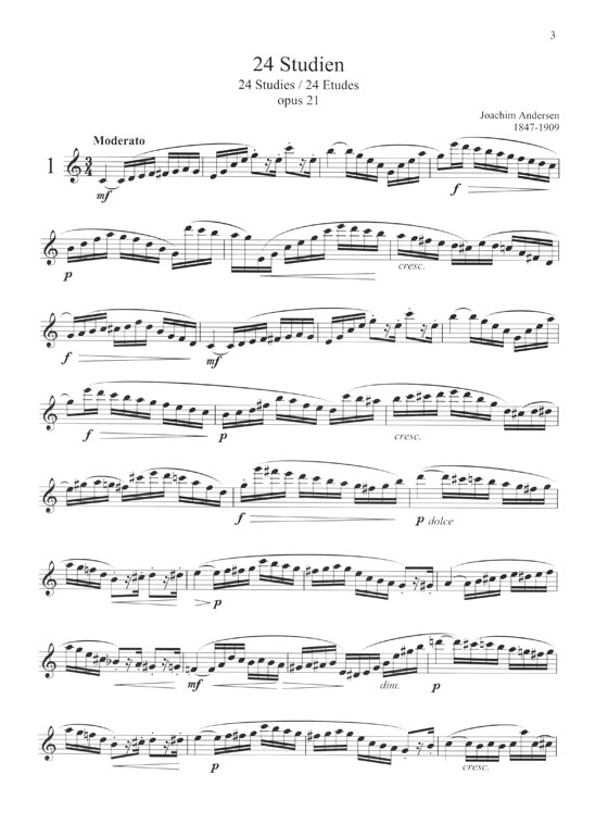 安德森24首長笛練習曲Op.21 (簡中)