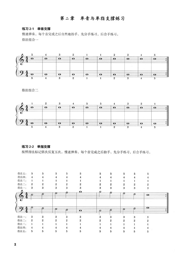 現代鋼琴演奏技巧實用教程 練習譜例 (簡中)
