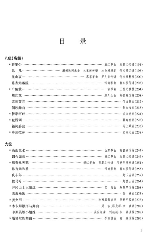 中國古箏考級曲集 最新修訂版(上)、(下) (簡中)