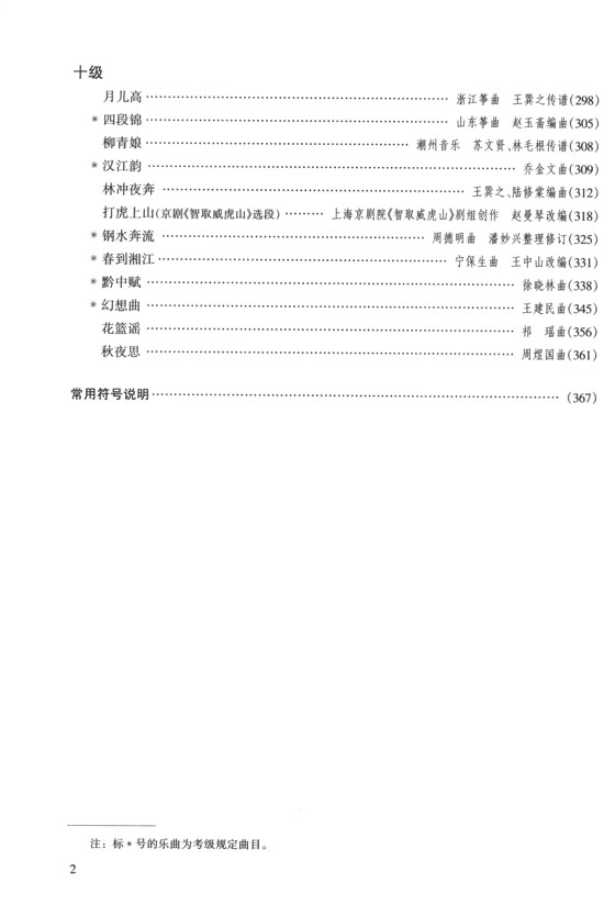 中國古箏考級曲集 最新修訂版(上)、(下) (簡中)