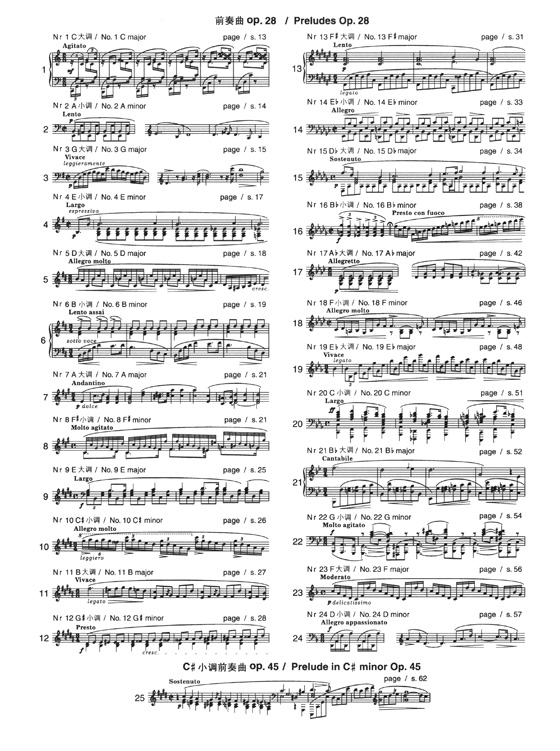 蕭邦鋼琴作品全集 7 前奏曲 Chopin Preludes (簡中)