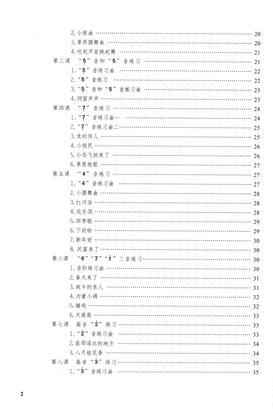 笛子演奏歌曲教程 (簡中)