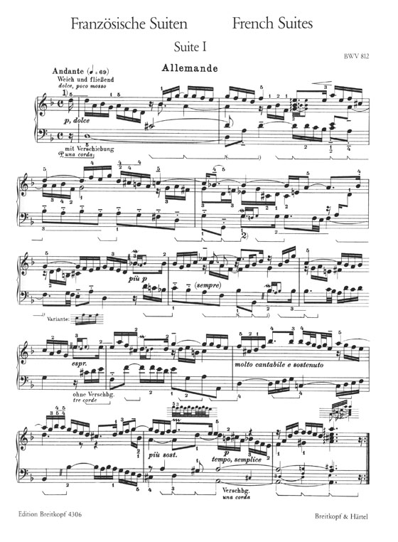 J.S. Bach Klavierwerke Busoni-Ausgabe Band Ⅵ Französische Suiten BWV 812-817